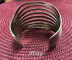 Bracelet en argent sterling Navajo Américain natif Wilbert Benally -6.5 352097
