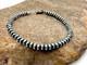 Bracelet En Argent Sterling Navajo Avec Rondelles En Forme De Soucoupe Et Perles Plates 5 Mm 7 97507