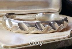 Bracelet en argent sterling SLR NAVAJO amérindien de 100g, 7.5, écart de 1 3/4