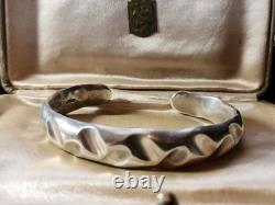 Bracelet en argent sterling SLR NAVAJO amérindien de 100g, 7.5, écart de 1 3/4