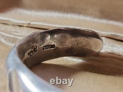 Bracelet en argent sterling SLR NAVAJO amérindien de 100g, 7.5, écart de 1 3/4