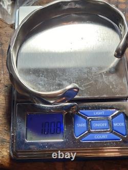 Bracelet en argent sterling SLR NAVAJO amérindien de 100g, 7.5, écart de 1 3/4