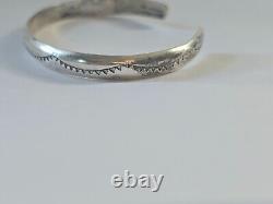 Bracelet en argent sterling amérindien Navajo Elaine Tahe