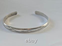 Bracelet en argent sterling amérindien Navajo Elaine Tahe