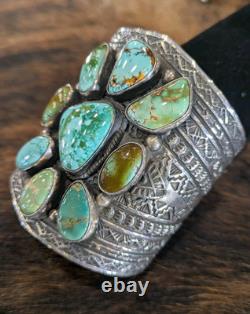 Bracelet en argent sterling et turquoise Royston fait par des Amérindiens par Sunshine Reeves