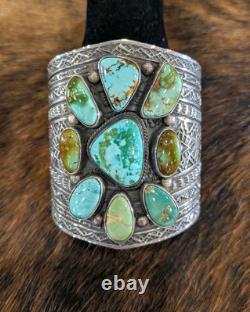 Bracelet en argent sterling et turquoise Royston fait par des Amérindiens par Sunshine Reeves