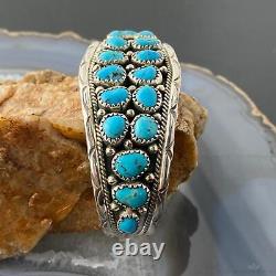 Bracelet en argent sterling et turquoise pour femmes de la tribu amérindienne Navajo d'Anita Whitegoat