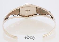Bracelet en argent sterling fait main Navajo Amérindien avec onyx noir