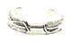 Bracelet En Argent Sterling Fait Main Navajo Avec Motif De Plume Amérindien