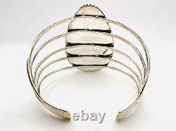 Bracelet en bracelet en argent sterling Navajo amérindien en cuivre natif et dolomite