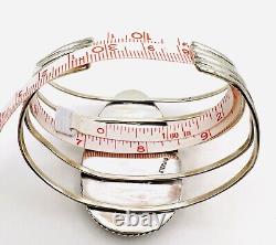 Bracelet en bracelet en argent sterling Navajo amérindien en cuivre natif et dolomite
