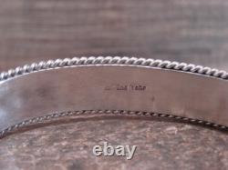Bracelet en chaîne en argent sterling tordu Navajo amérindien par Tahe