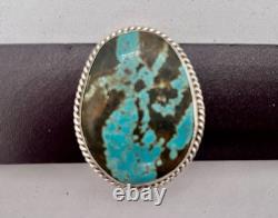 Bracelet en cuir avec pierre ovale bleue Royston