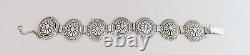 Bracelet en disque navajo signé RF amérindien 1 1/4 LARGEUR