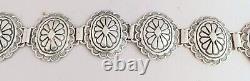 Bracelet en disque navajo signé RF amérindien 1 1/4 LARGEUR