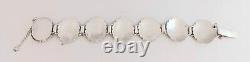Bracelet en disque navajo signé RF amérindien 1 1/4 LARGEUR