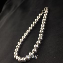 Bracelet en perles en argent sterling 7,75 Native American Navajo 90108