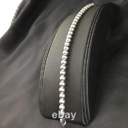Bracelet en perles en argent sterling 7,75 Navajo Amérindien 17392