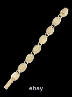 Bracelet en pierres précieuses en argent sterling Navajo amérindien avec turquoise et corail