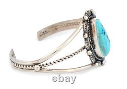 Bracelet en turquoise Morenci amérindien Navajo par Junior Begay SKU233275