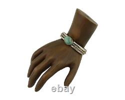 Bracelet en turquoise naturelle Navajo du Sud-Ouest en argent 925, artiste amérindien