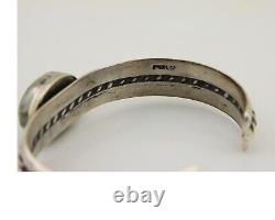 Bracelet en turquoise naturelle Navajo du Sud-Ouest en argent 925, artiste amérindien