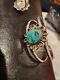 Bracelet Et Anneau En Turquoise Vintage Amérindien Navajo