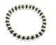 Bracelet Extensible En Argent Sterling Fait Main Par Les Navajos Avec Des Perles Navajo