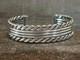 Bracelet Jonc En Argent Sterling 1/2 Indien Navajo Tahe Américain Natif