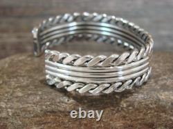 Bracelet jonc en argent sterling 1/2 indien Navajo Tahe américain natif