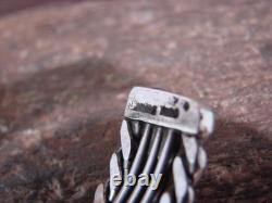 Bracelet jonc en argent sterling 1/2 indien Navajo Tahe américain natif