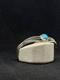 Bracelet Jonc En Argent Sterling Avec Turquoise Sleeping Beauty, Navajo Am&eacute;rindien