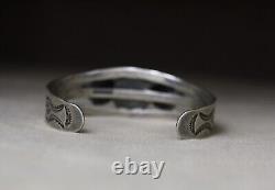 Bracelet jonc en argent sterling turquoise Navajo amérindien vintage