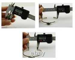 Bracelet jonc navajo en turquoise toile d'araignée en argent 925 artiste amérindien c. années 80