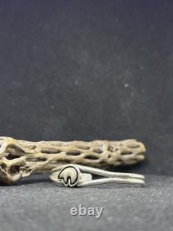 Bracelet jonc ours en argent sterling uni amérindien Navajo