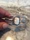 Bracelet Jonc Vintage En Argent Sterling Navajo Am&eacute;rindien Avec Buffle Et Turquoise