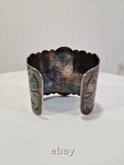 Bracelet large en argent sterling Navajo amérindien 81,2g, 83