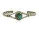 Bracelet Manchette Navajo En Argent 925 Turquoise Artisanal Par Un Artiste Amérindien Années 80