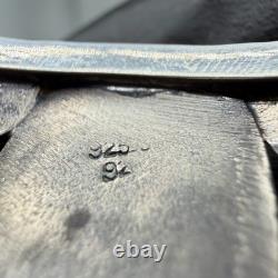 Bracelet manchette en argent 925 amérindien Navajo en turquoise