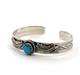 Bracelet Manchette En Argent Sterling 925 Turquoise Navajo Amérindien 30,4 G