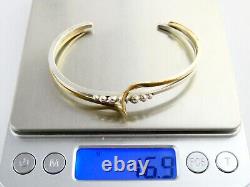 Bracelet manchette en argent sterling Andy Marion 1/20 12KGF Native American Navajo 925