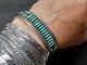Bracelet Manchette En Argent Sterling Navajo Amérindien Avec Turquoise Petit Point Begay