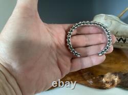 Bracelet manchette en argent sterling Navajo amérindien en corail naturel, 35,9 g (27) pierres