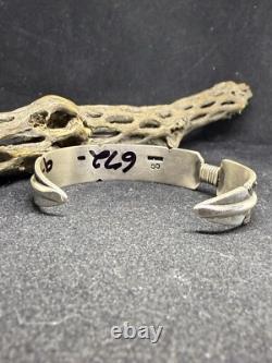 Bracelet manchette en argent sterling avec plume, turquoise Sleeping Beauty Navajo amérindienne