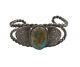 Bracelet Manchette En Argent Sterling Et Turquoise De Style Amérindien Navajo Vintage