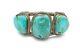 Bracelet Manchette En Argent Sterling Et Turquoise Vintage Des Amérindiens Navajos 6 H7