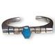 Bracelet Manchette En Argent Sterling Turquoise Navajo Amérindien Nusie Belon