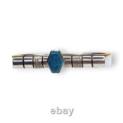Bracelet manchette en argent sterling turquoise Navajo Amérindien Nusie Belon