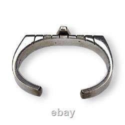 Bracelet manchette en argent sterling turquoise Navajo Amérindien Nusie Belon