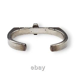 Bracelet manchette en argent sterling turquoise Navajo Amérindien Nusie Belon